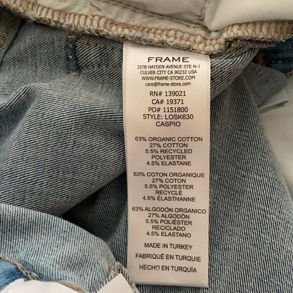 Frame Le One Skinny Caspio Wash Jeans Size 2 (28x28) - Picture 9 of 10